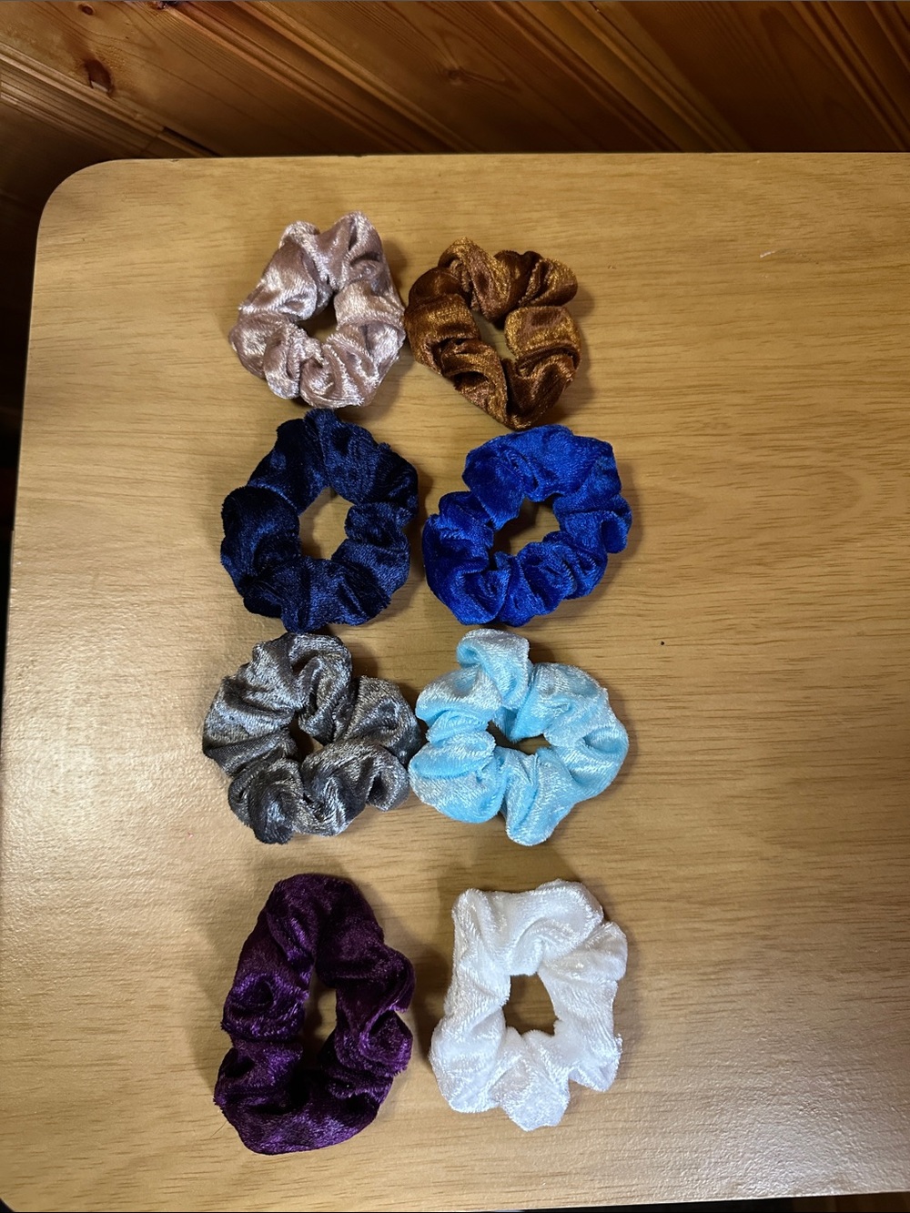Assorted Soft Velvety Hair Scrunchies